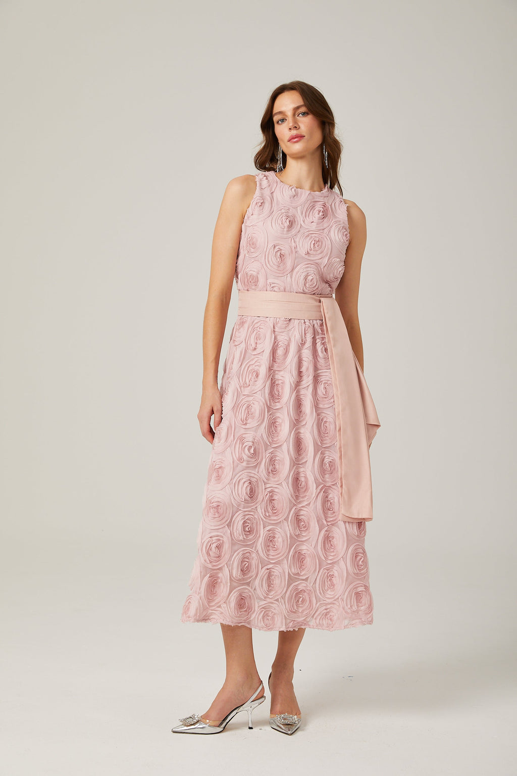 Paulette midi elbise