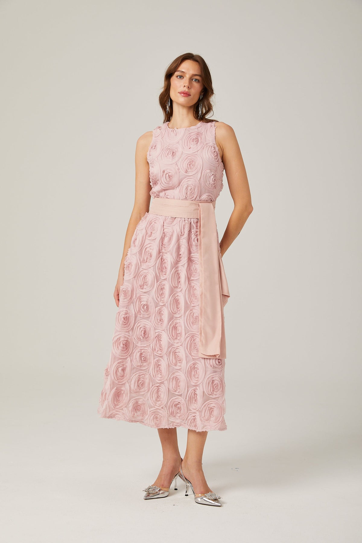 Paulette midi elbise