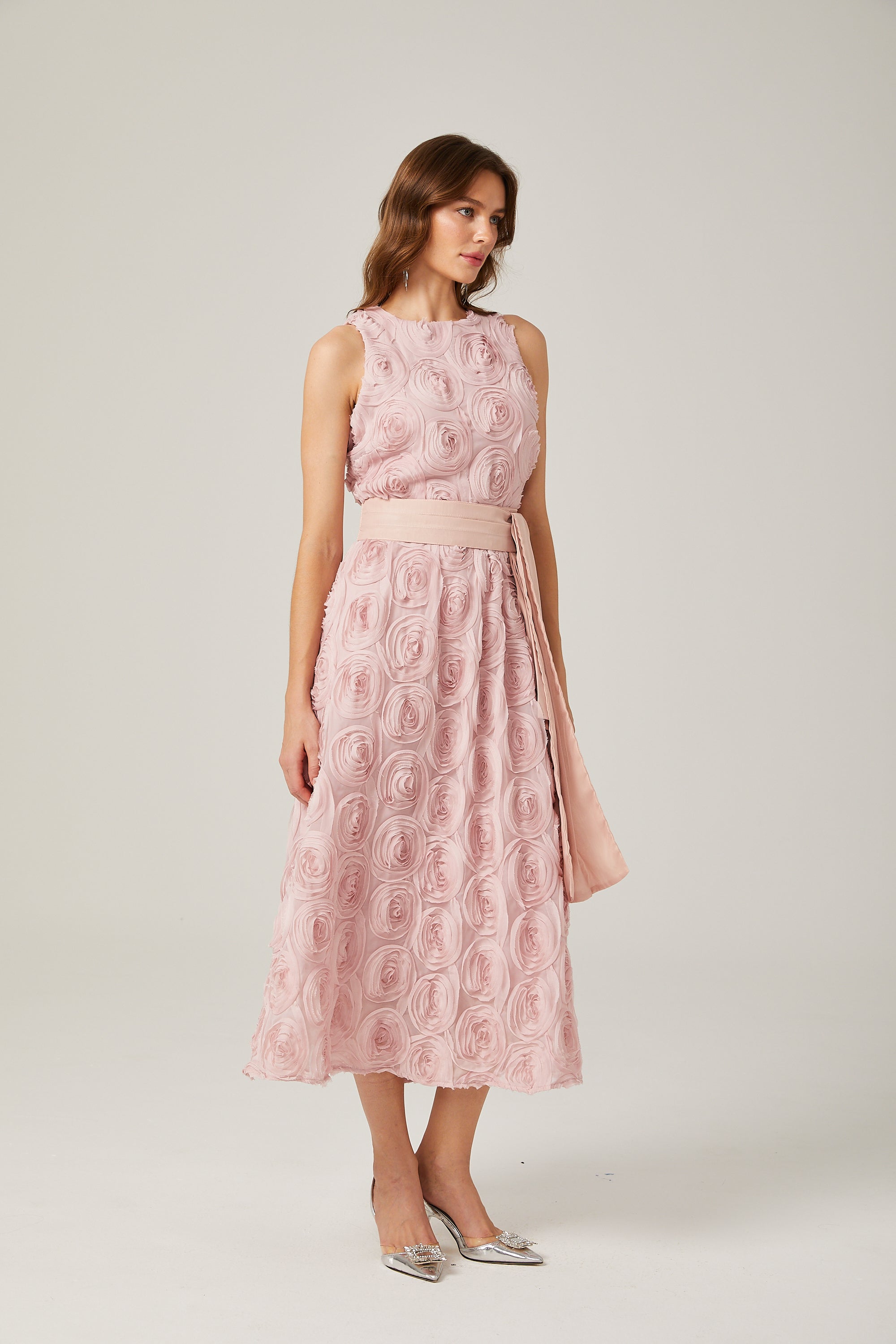 Paulette midi elbise