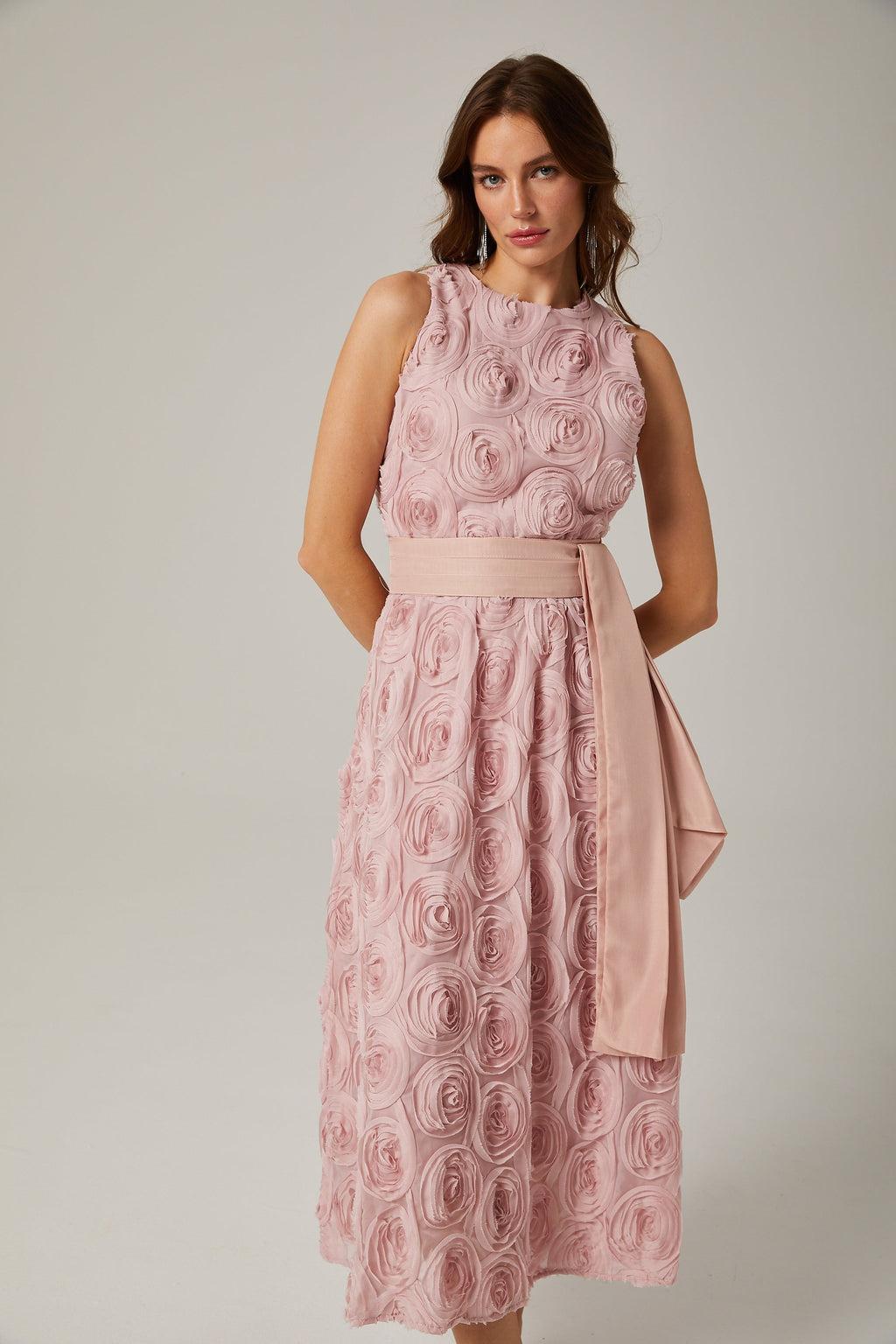 Paulette midi elbise