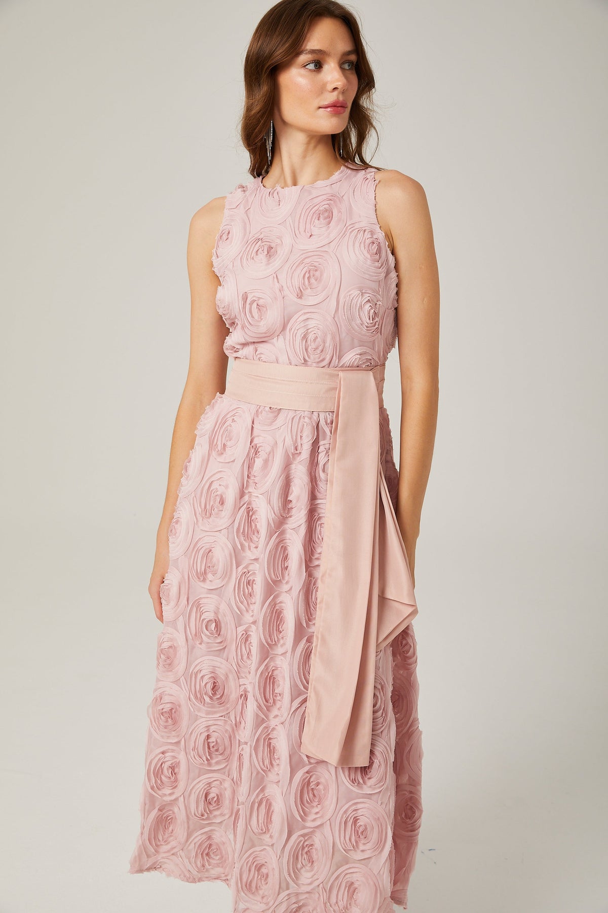 Paulette midi elbise