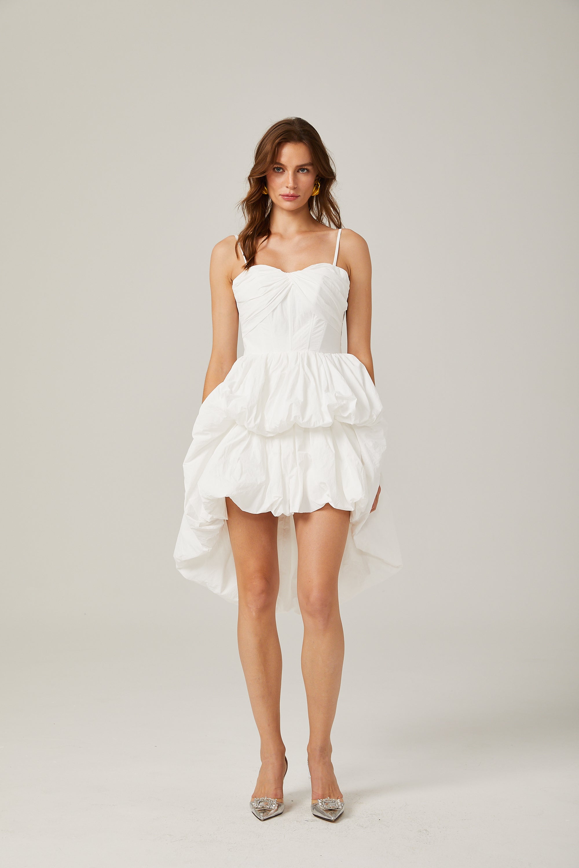 Chloé dekolte mini elbise
