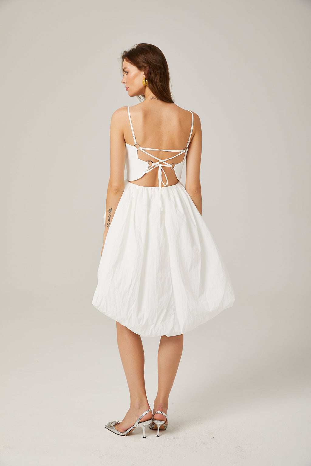 Chloé dekolte mini elbise