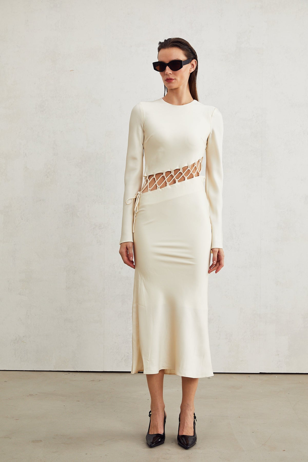 Constance midi elbise