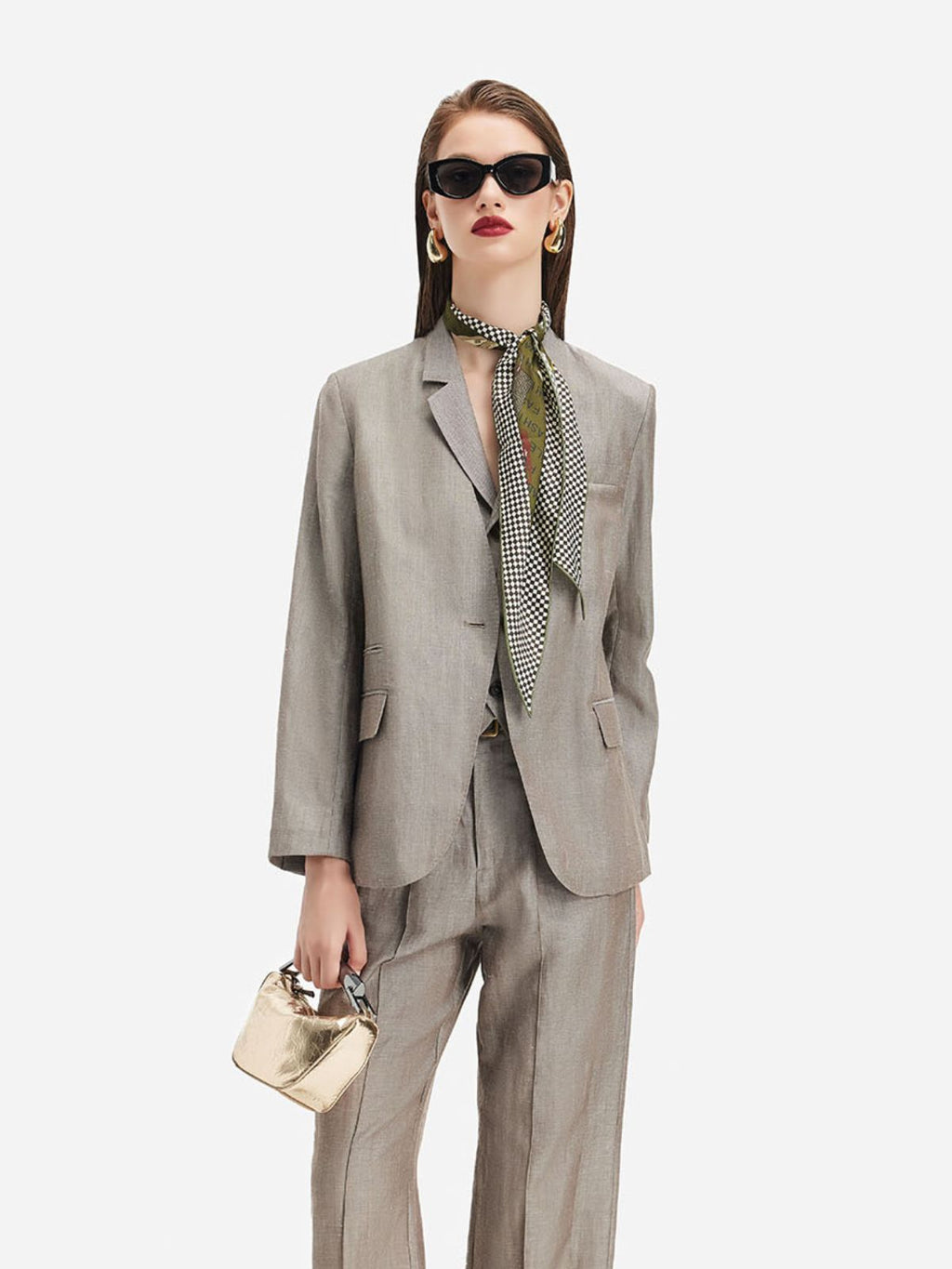 Fransız Yün Keten Blazer