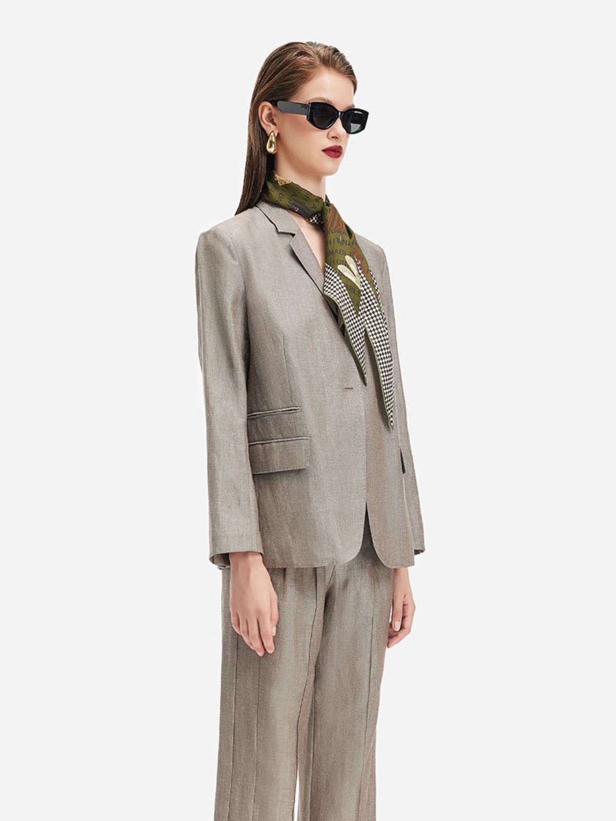 Fransız Yün Keten Blazer