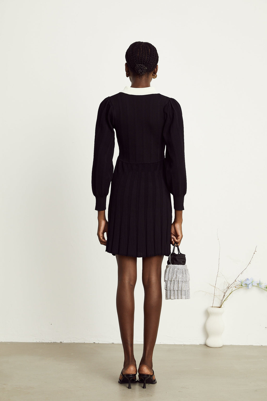 Rosalie örgü mini elbise