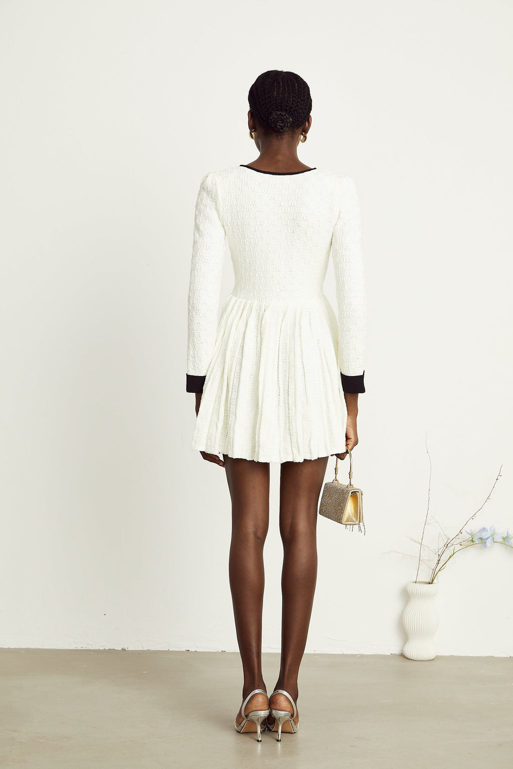 Solange örgü mini elbise