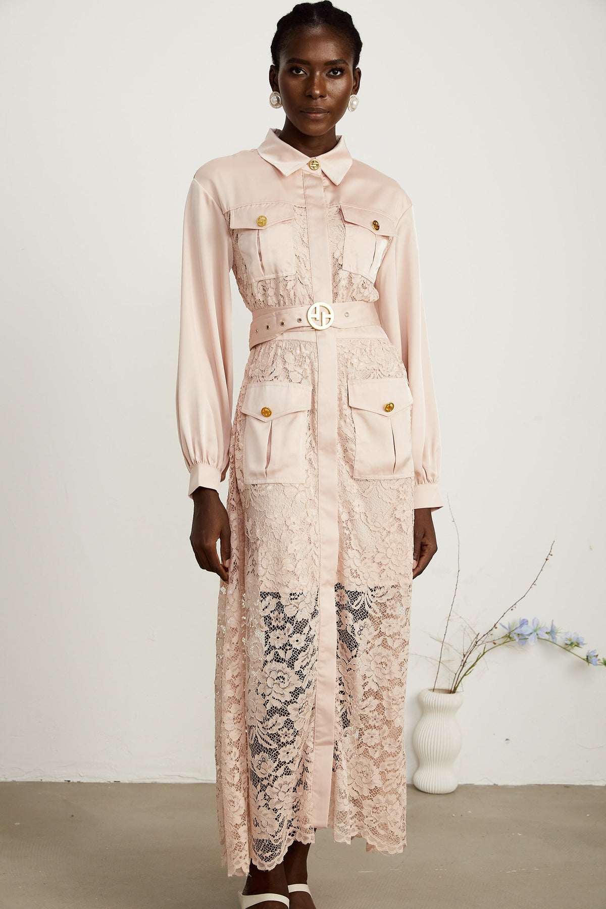 Delphine cepli midi elbise