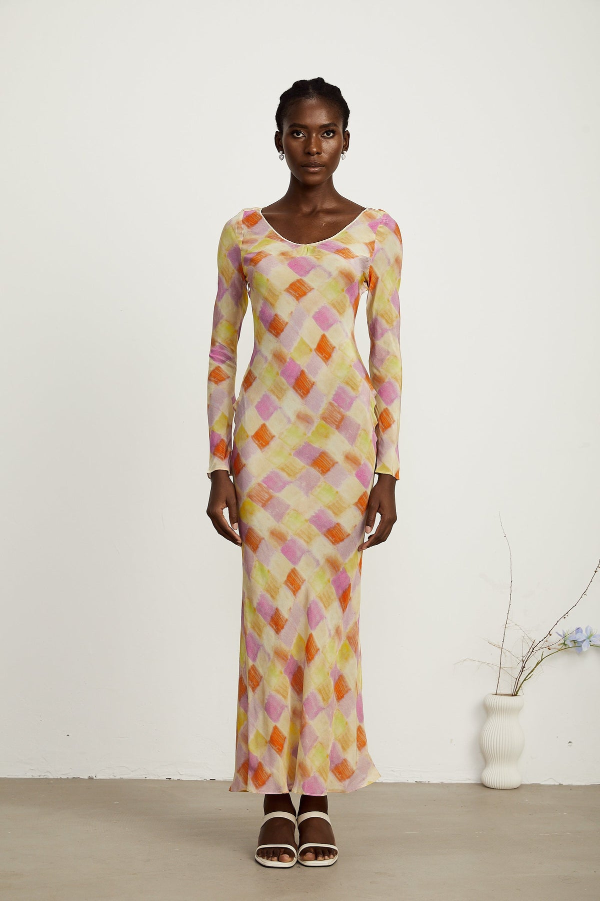 Grace kloş midi elbise