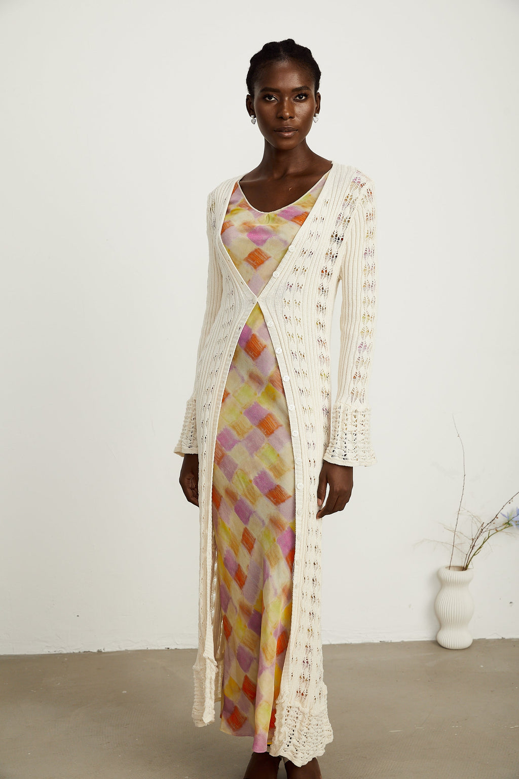 Emeline Tığ İşi Uzun Hırka