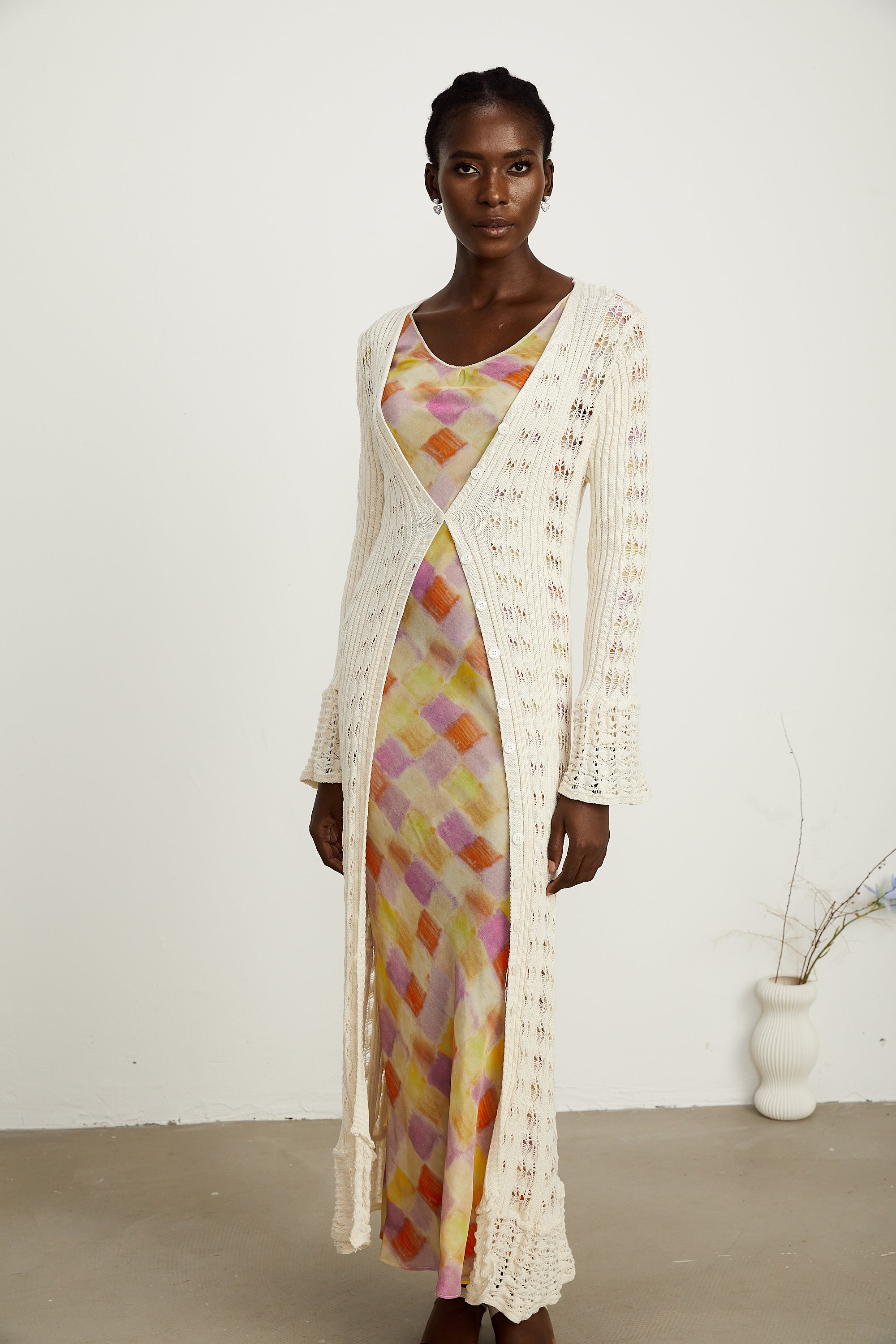 Emeline Tığ İşi Uzun Hırka