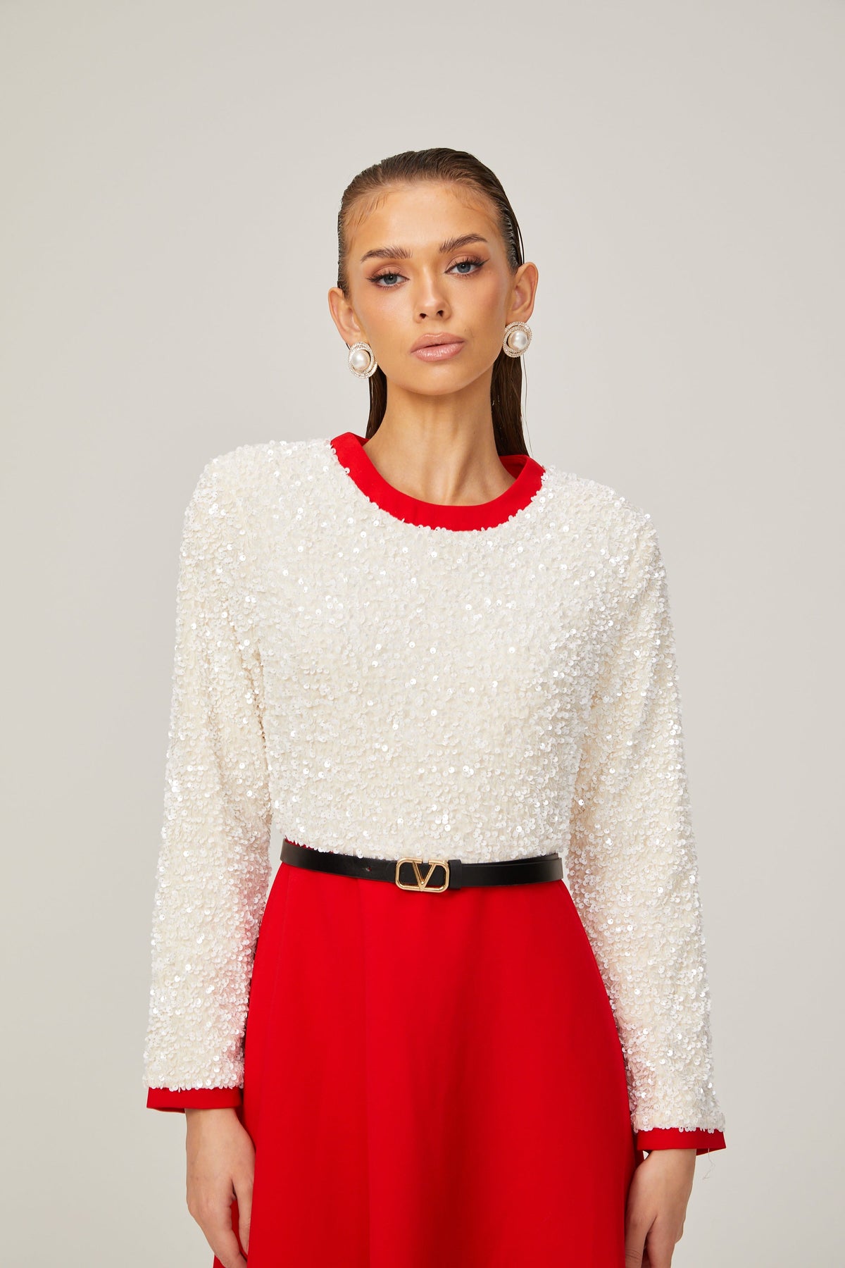 Chloé payet midi elbise