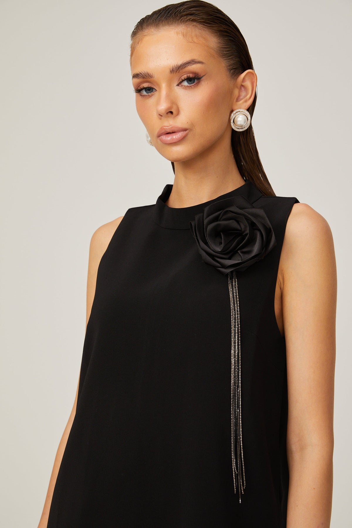 Gisella kolsuz mini elbise