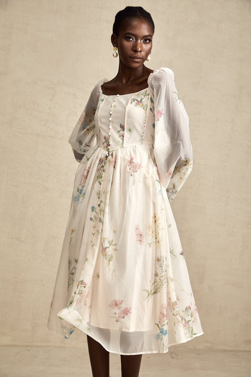 Anne midi elbise