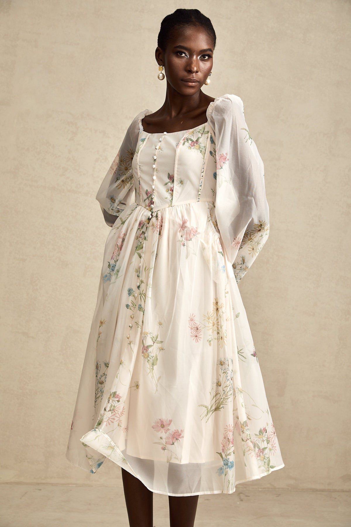 Anne midi elbise