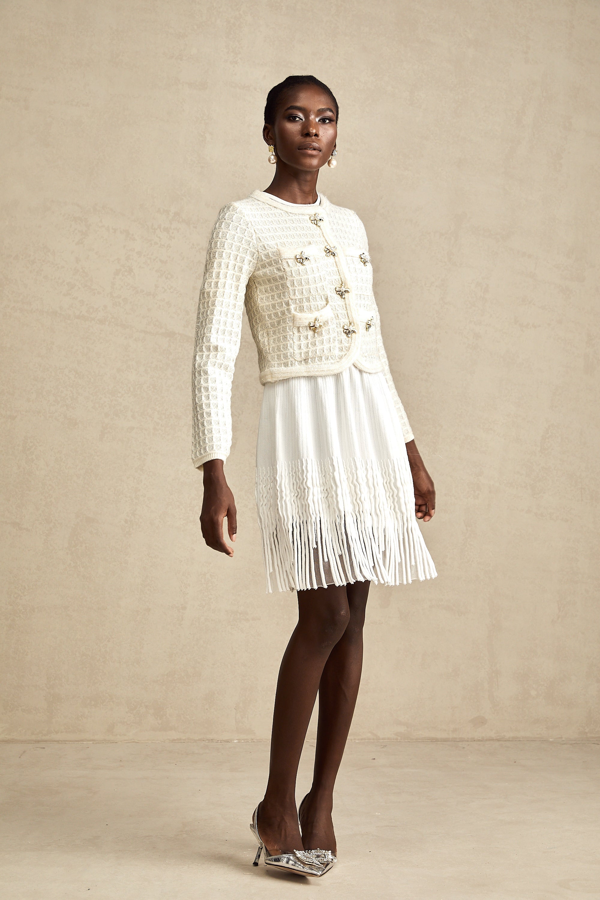 Lisette Tek Sıralı Örgü Hırka