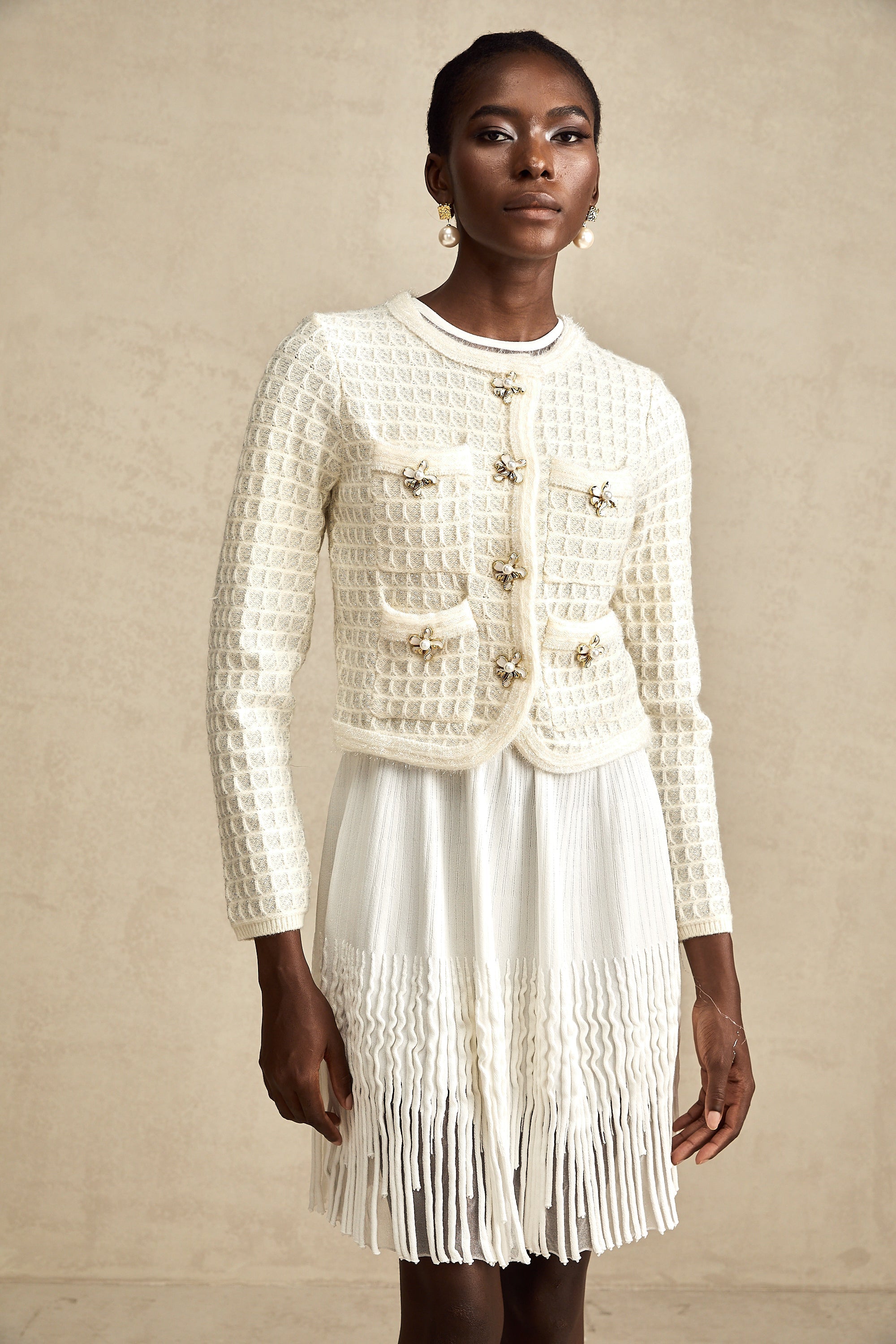 Lisette Tek Sıralı Örgü Hırka