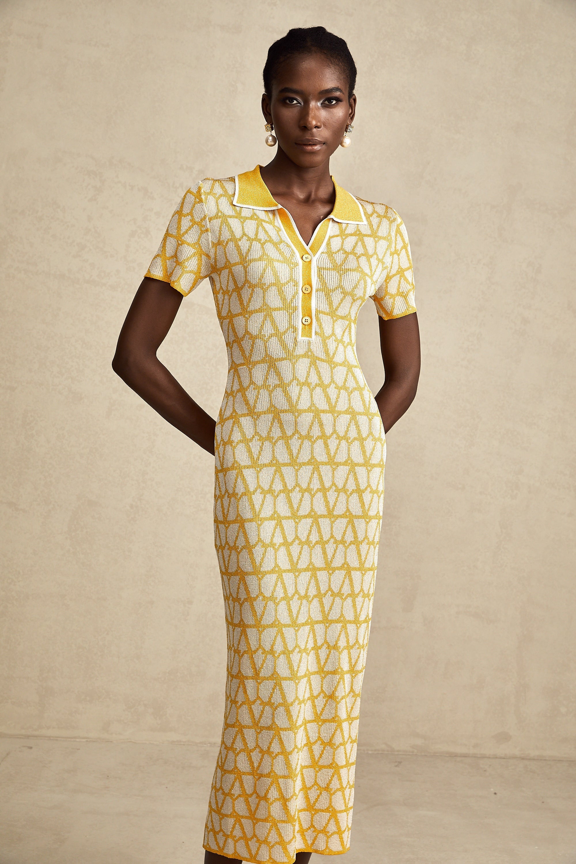 Madeleine toile midi elbise