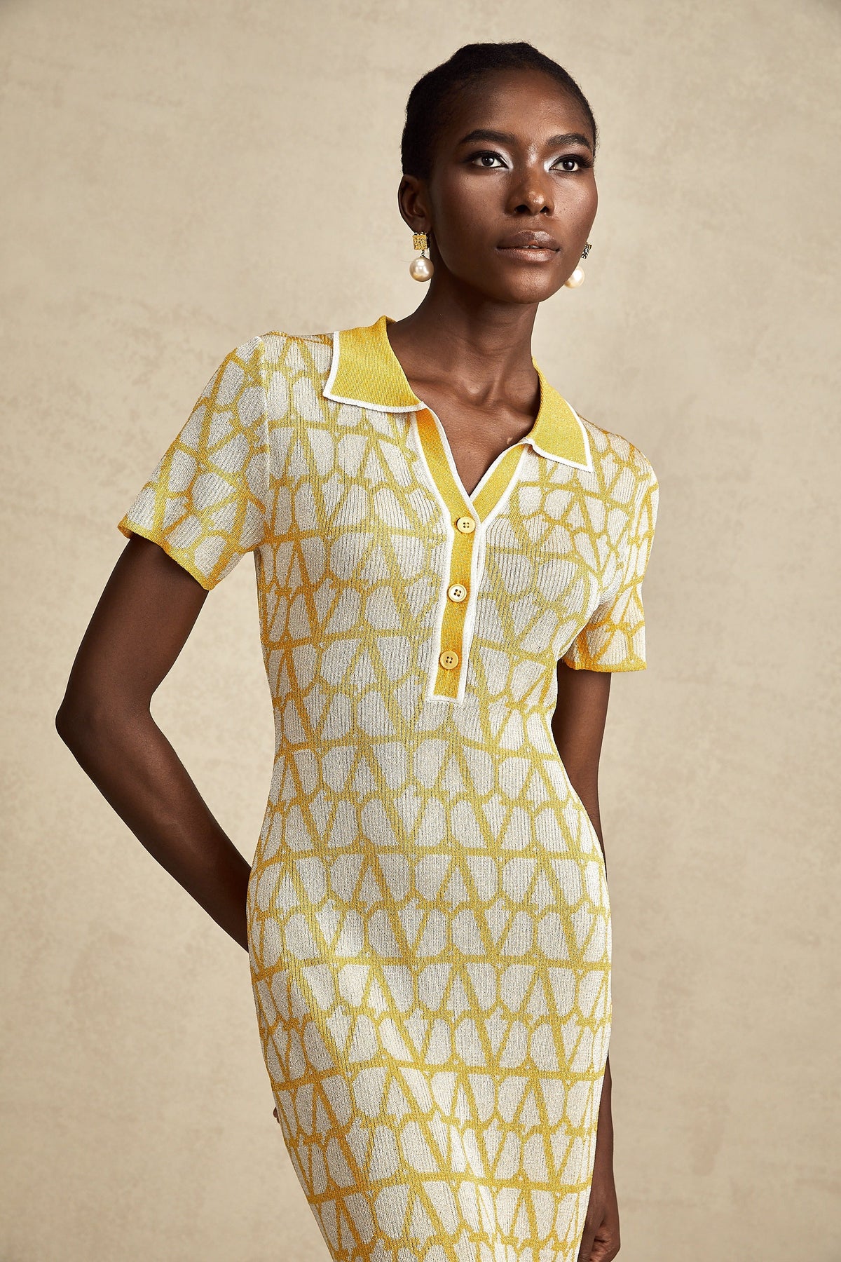 Madeleine toile midi elbise