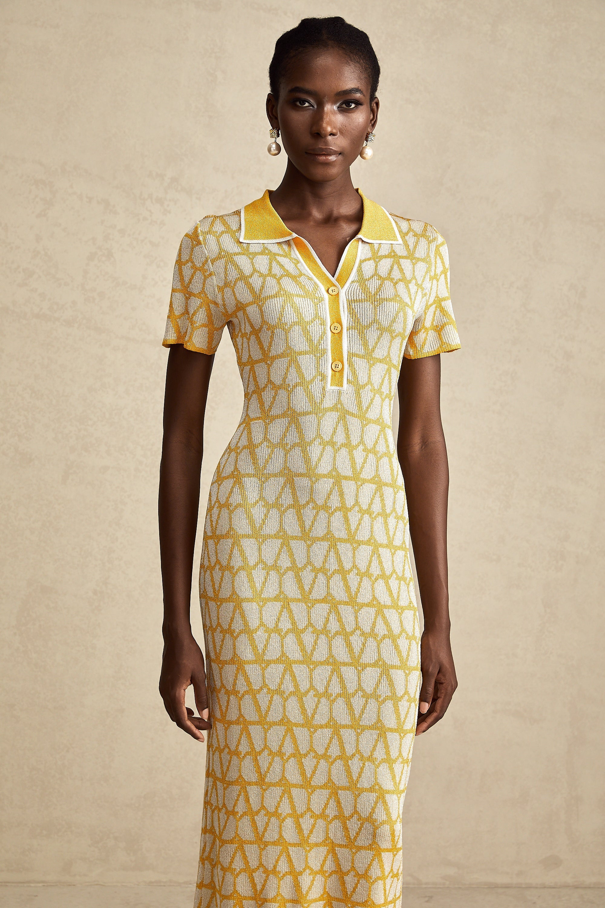Madeleine toile midi elbise
