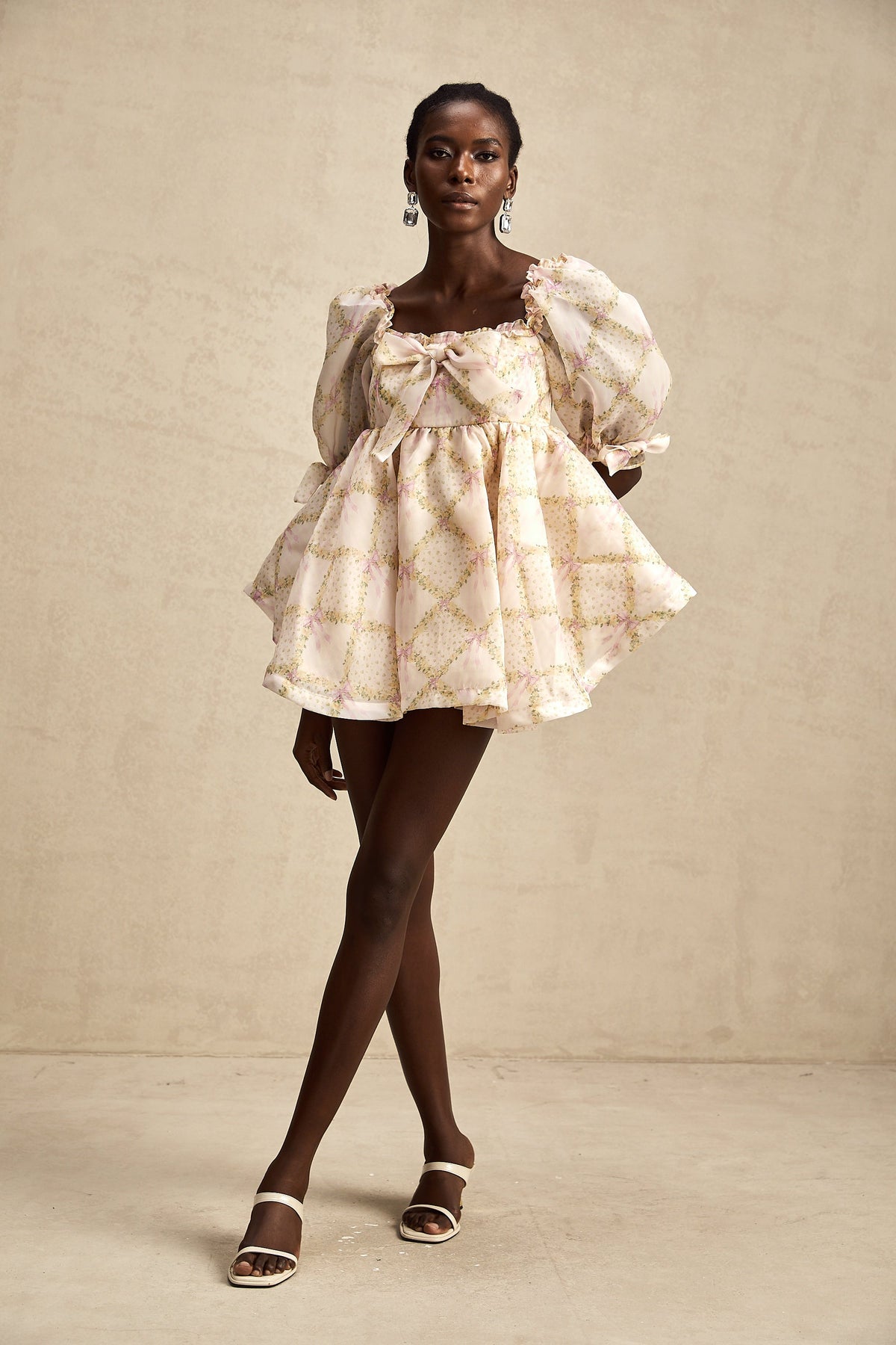 Lou ekose mini elbise