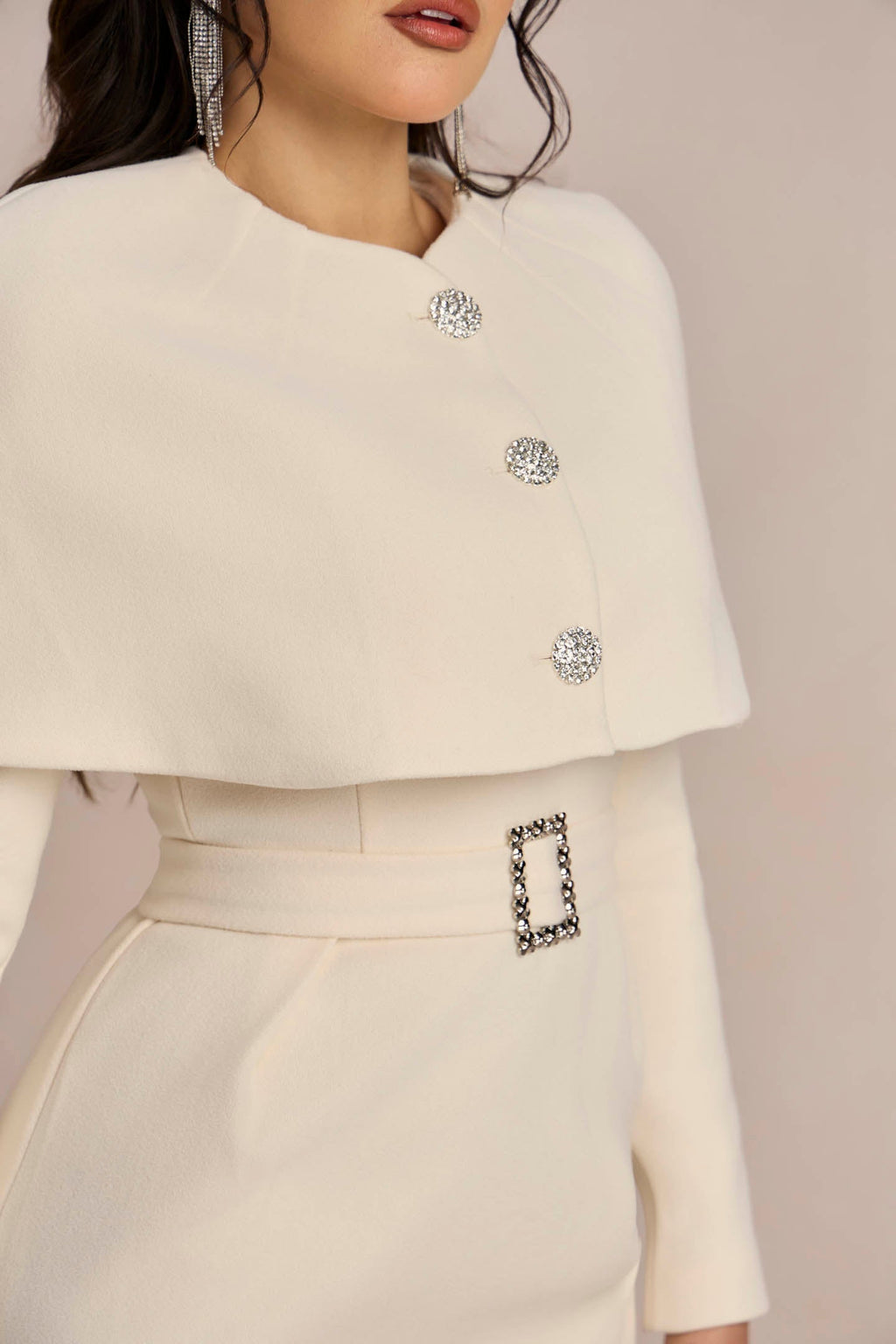 Roberta Pelerinli Uzun Kol Elbise Takım