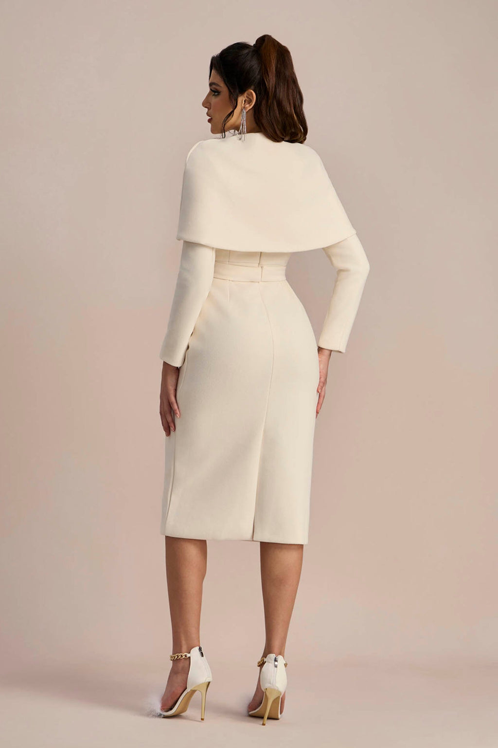 Roberta Pelerinli Uzun Kol Elbise Takım