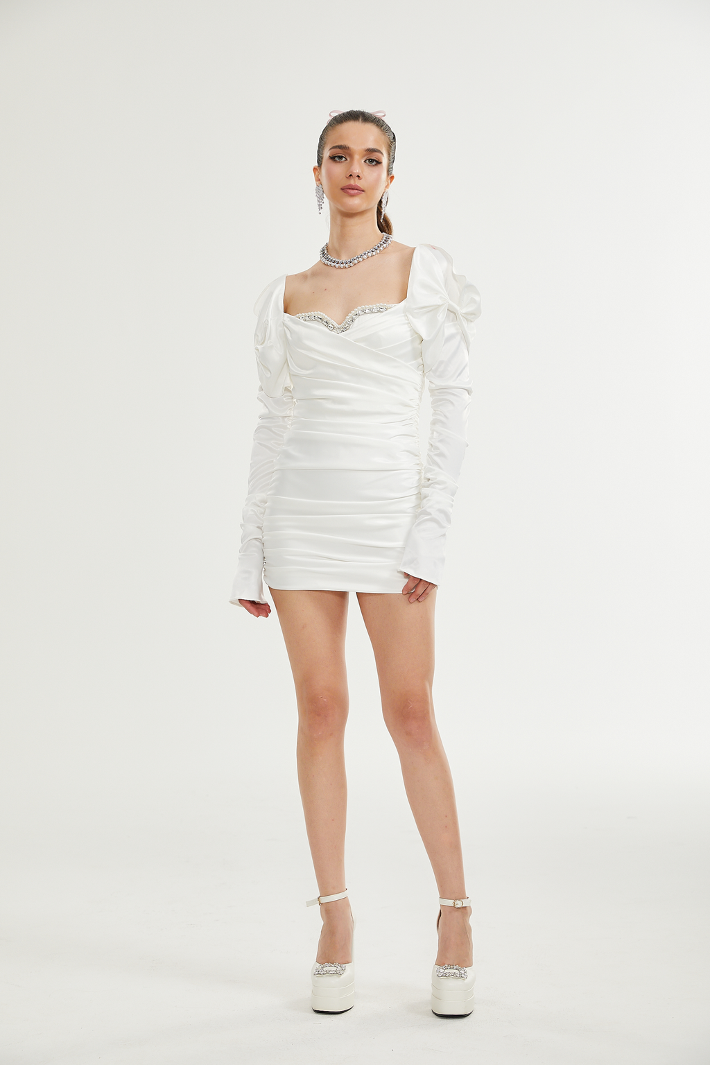 Avalon kristal mini elbise