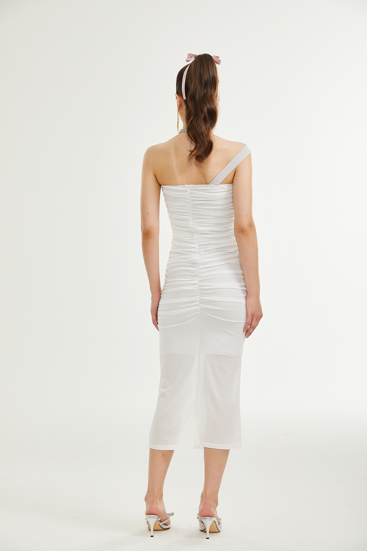 Nereida pile midi elbise