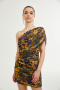 Sylvie çiçek dantelli mini elbise