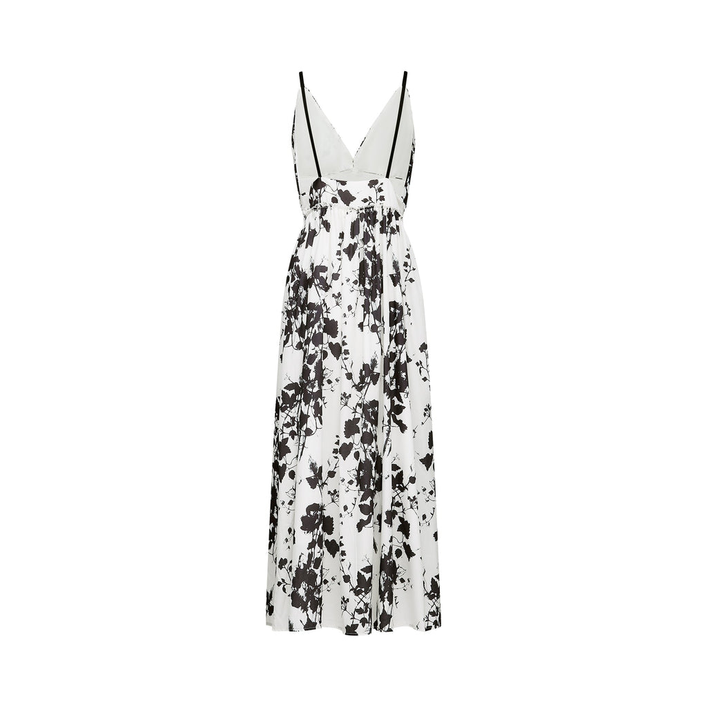 Persephone desenli midi elbise
