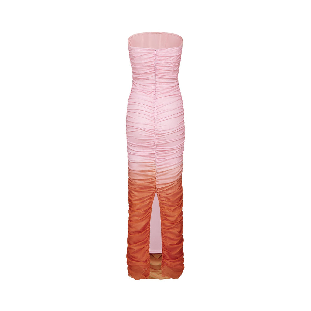 Marjolaine pileli midi elbise