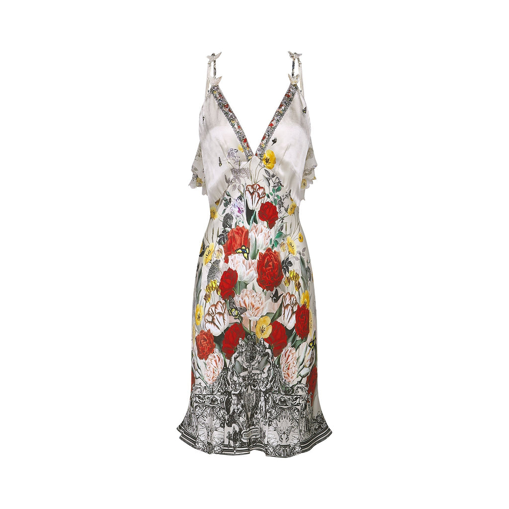 Giada çiçek mini elbise