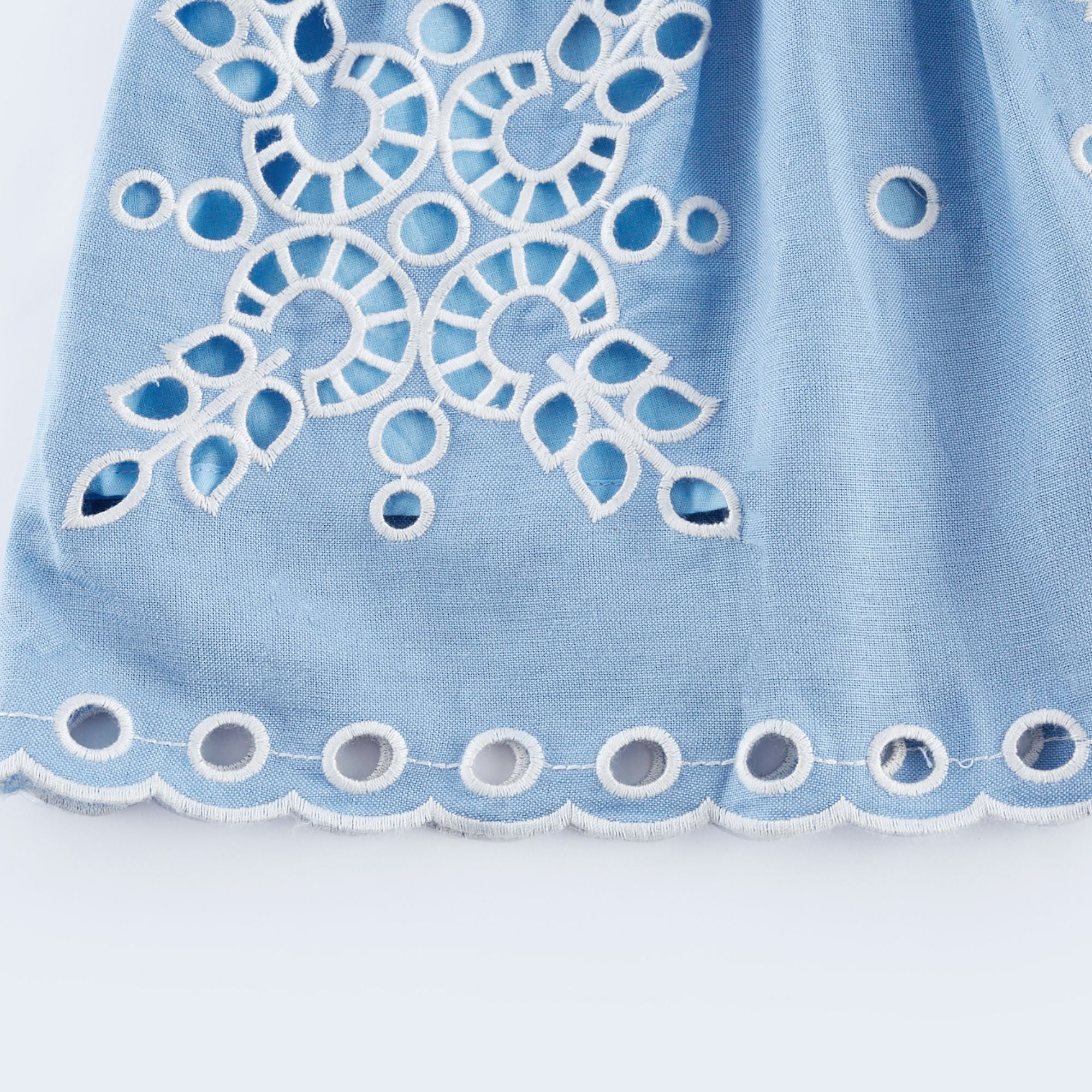 Holly broderie mini elbise