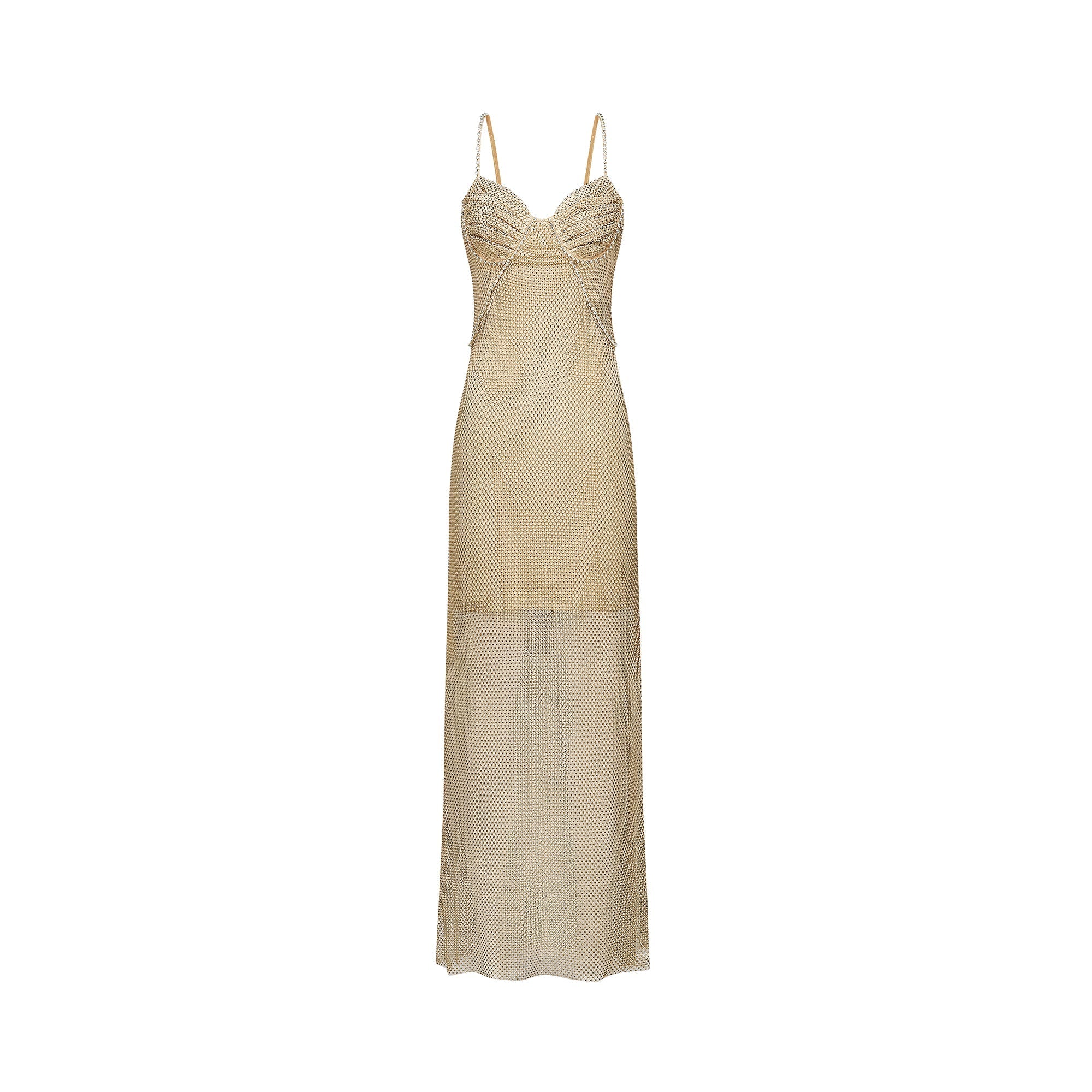 Delphine kristal midi elbise