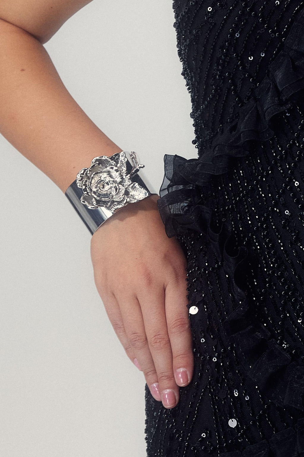 3D Çiçek Manşet Bileklik