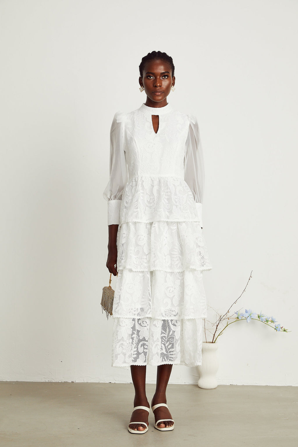 Carolina midi elbise