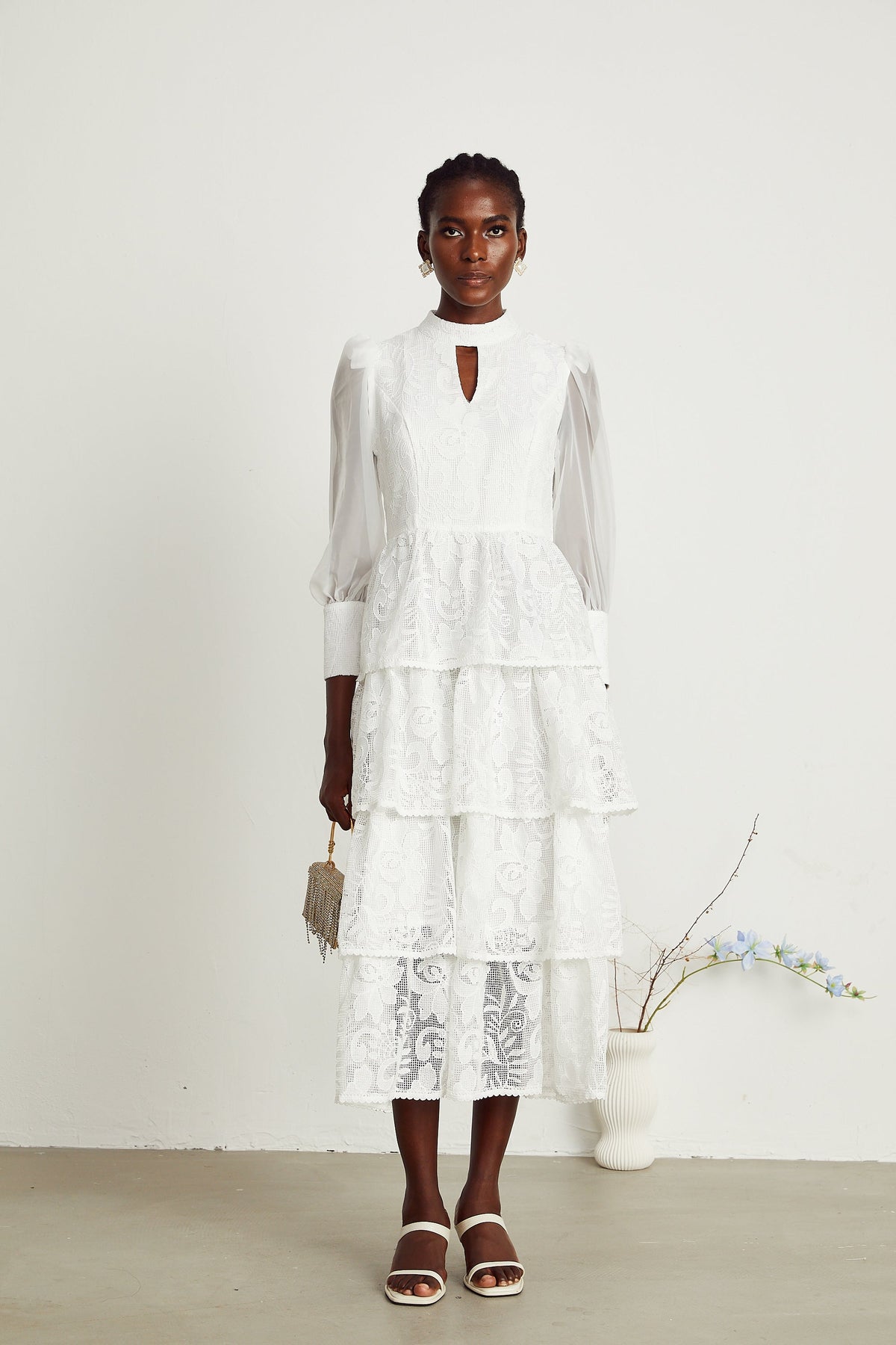 Carolina midi elbise