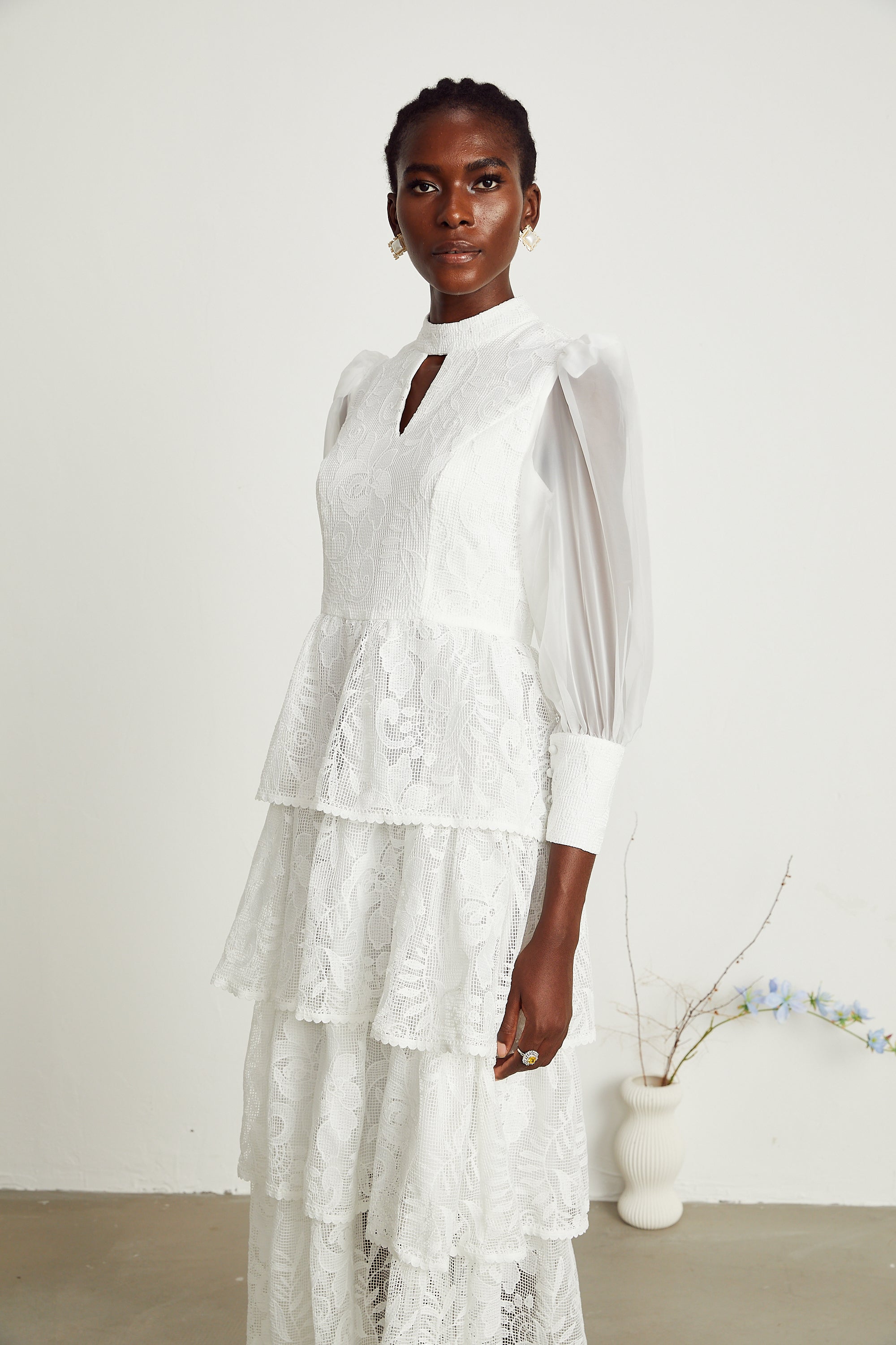 Carolina midi elbise
