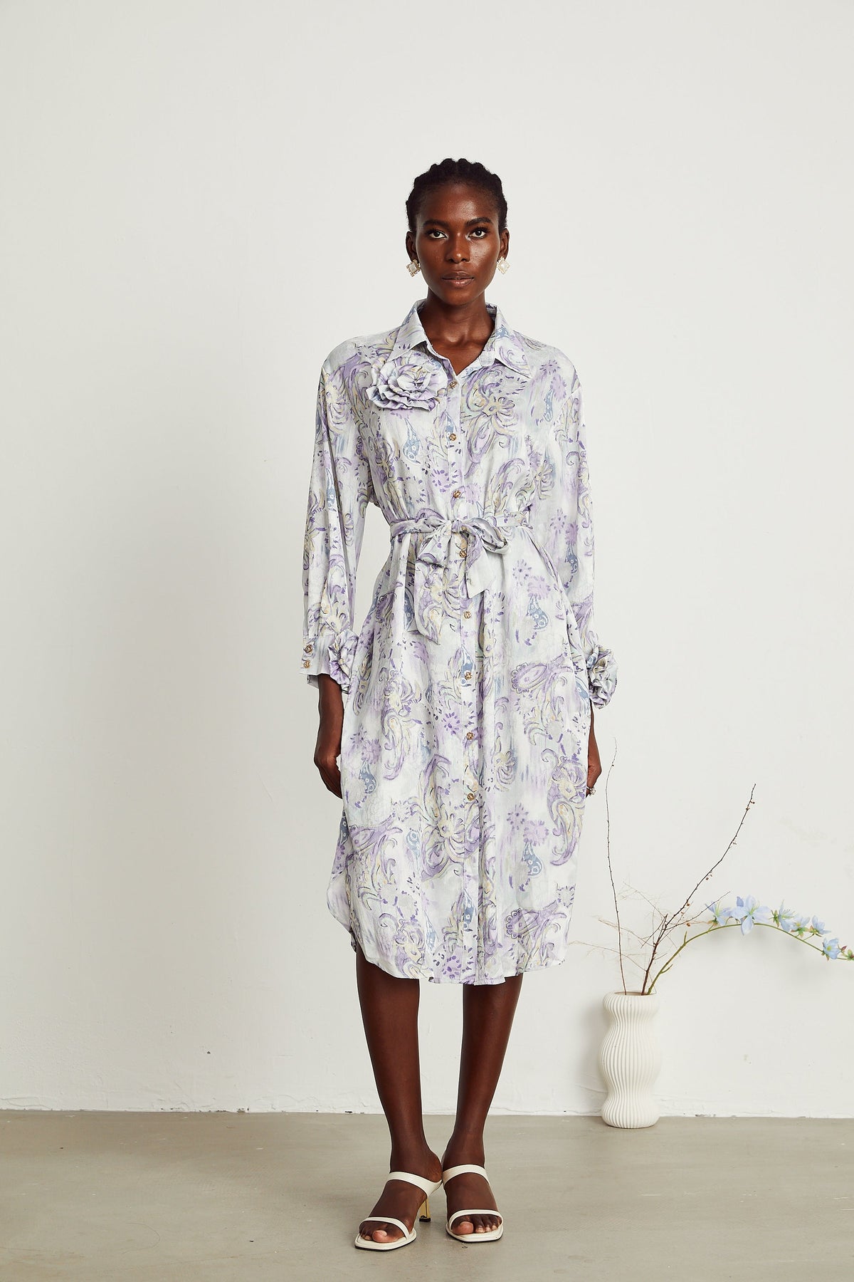 Clothilde midi elbise