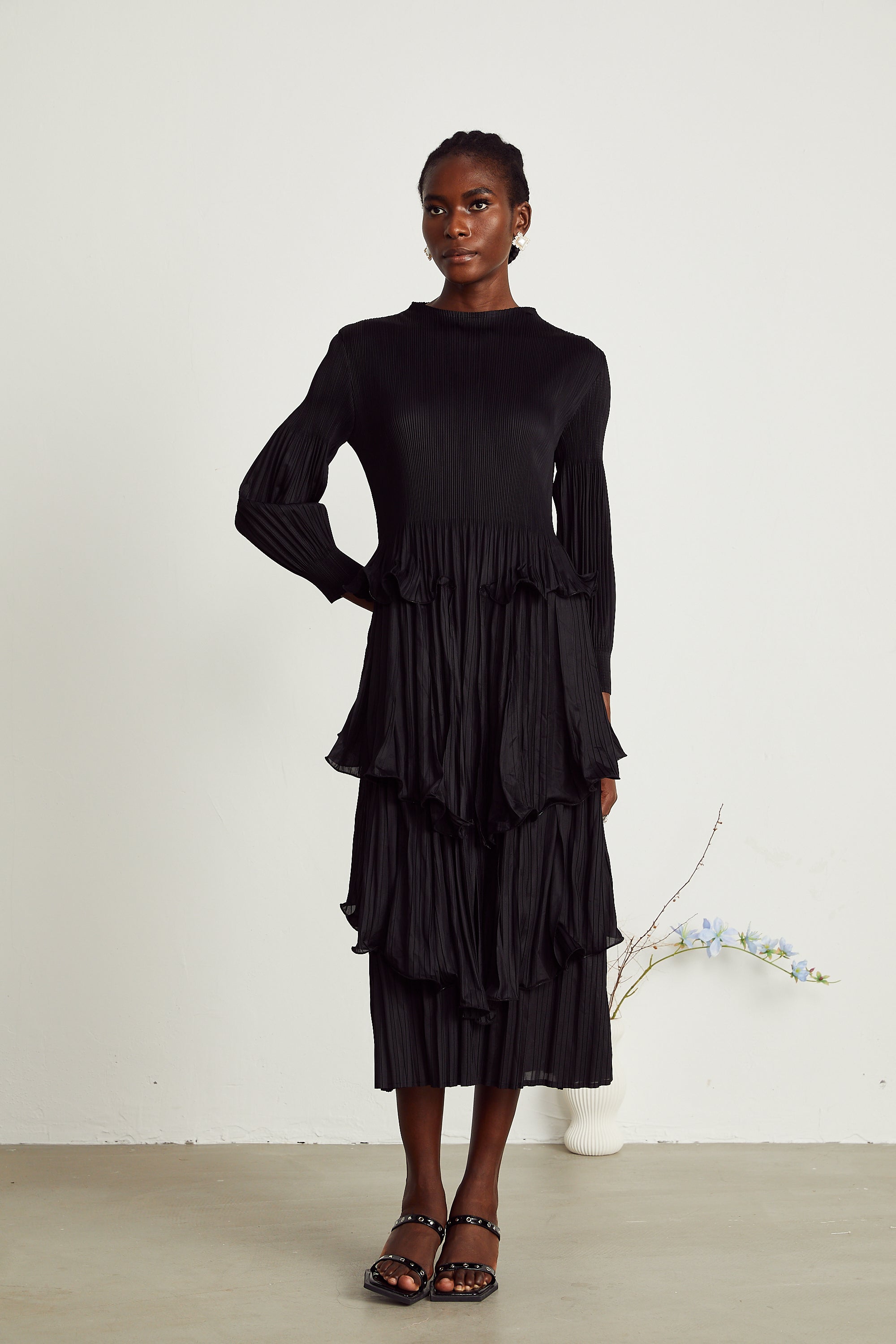 Brianna midi elbise