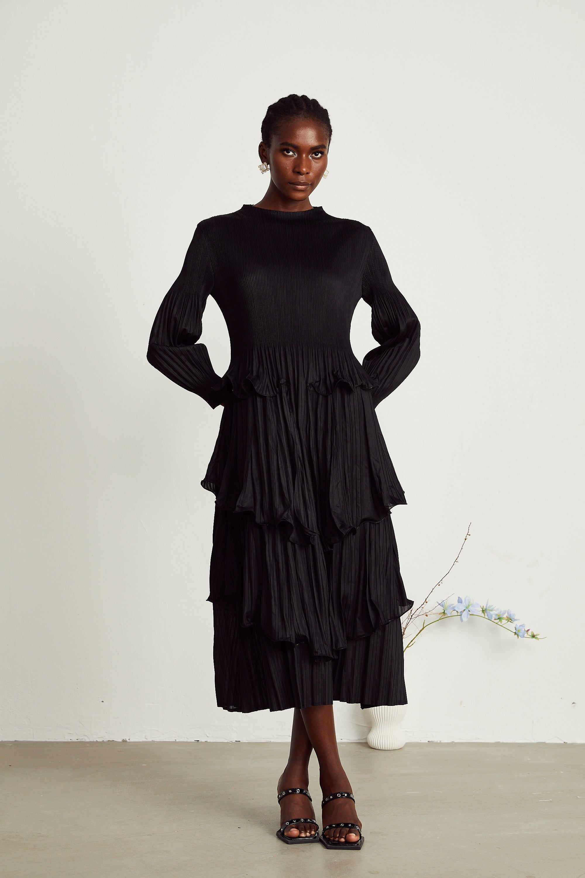 Brianna midi elbise