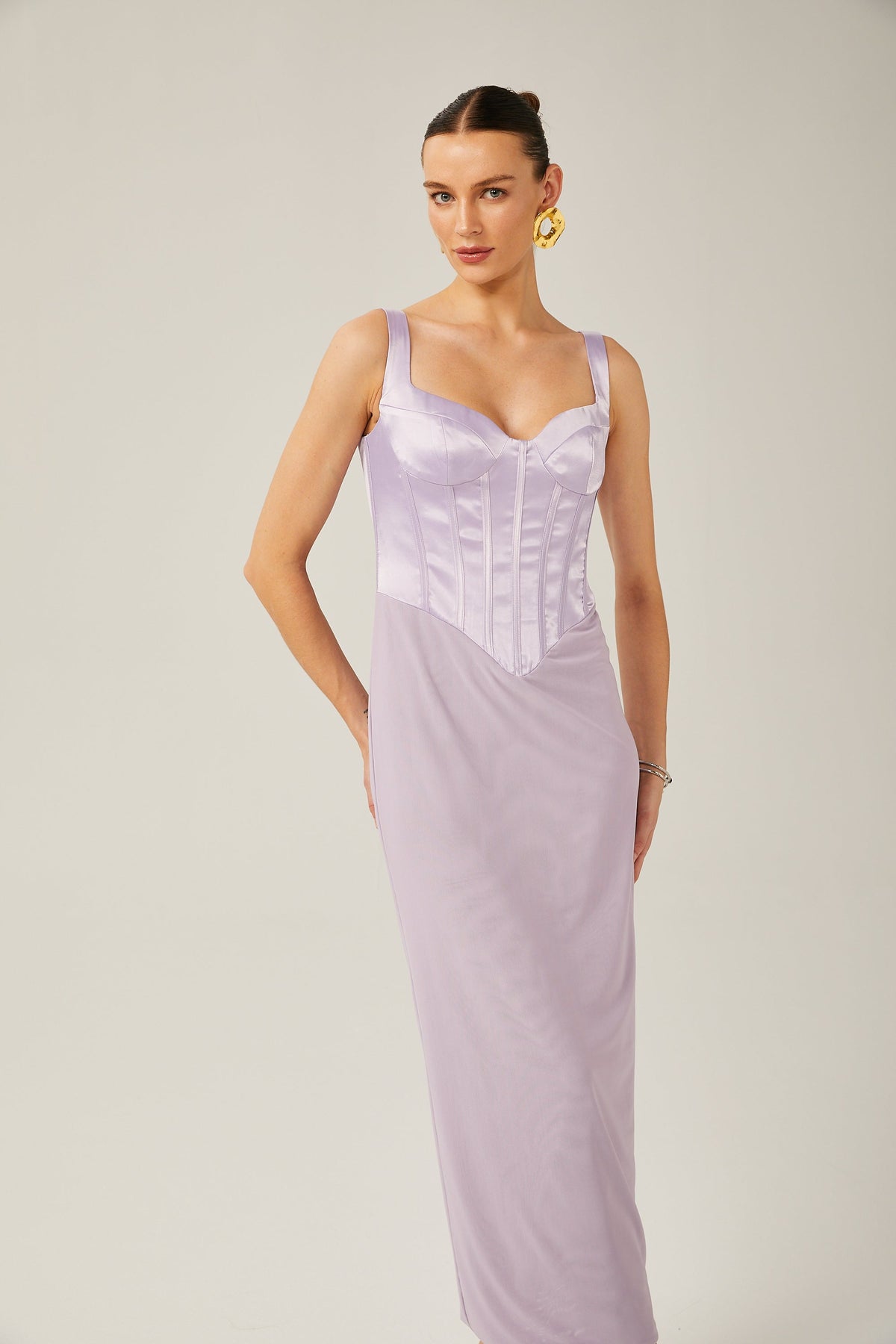 Kamelina midi elbise
