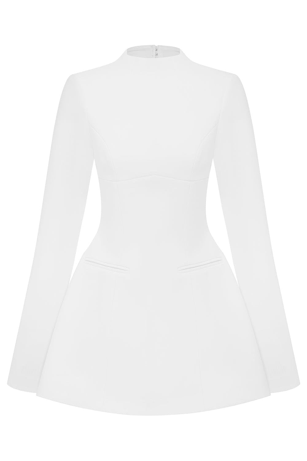 Molly Sırtı Açık Uzun Kollu Mini Elbise