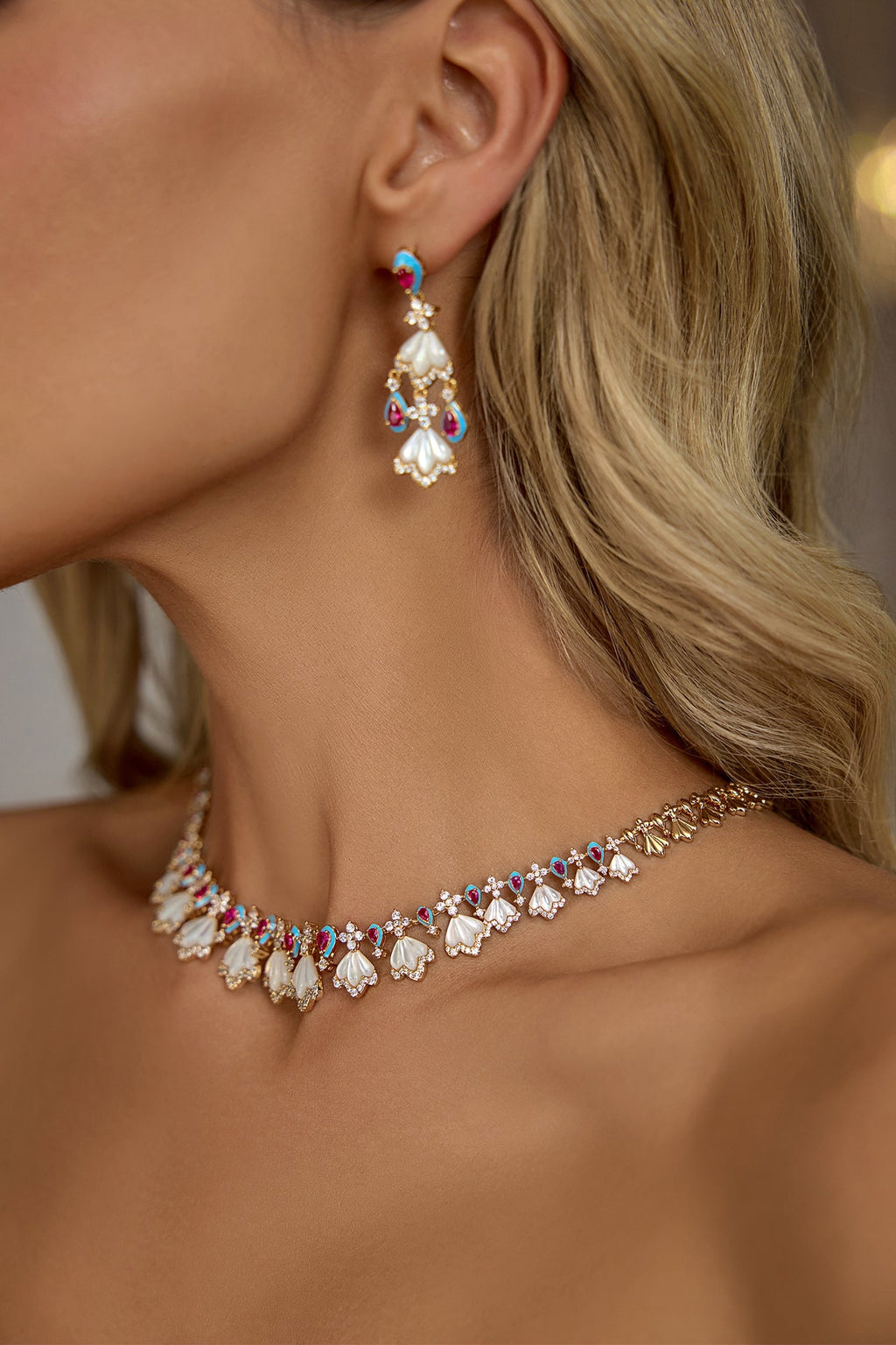 Harmoni Kırmızı Pırlanta Kolye