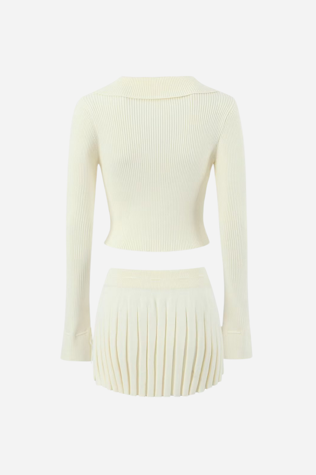 İlmek Nervürlü Üç Parçalı Örgü Takım