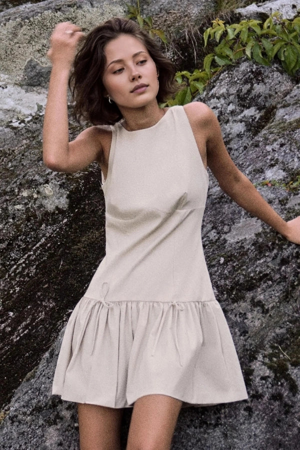 Florence Fiyonklu Fırfırlı Mini Elbise