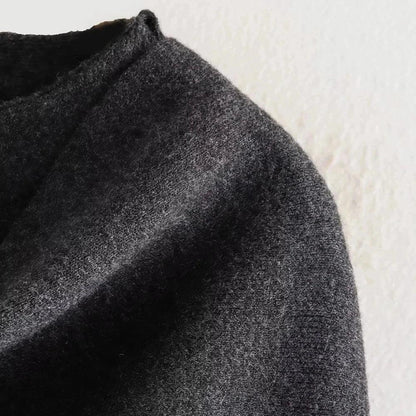 Modern Asimetrik Yün Panço