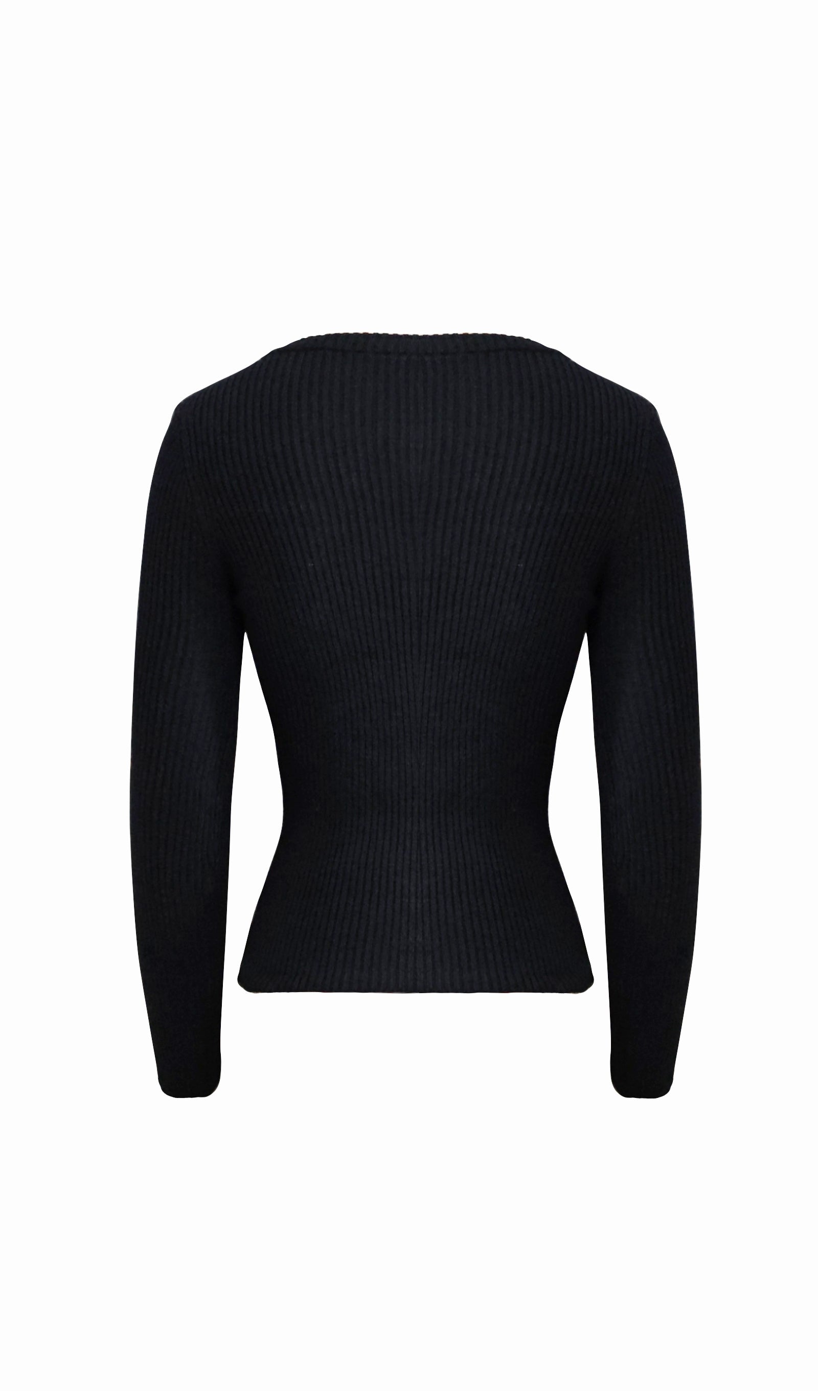 Fermuarlı Nervürlü Örgü Hırka Üst